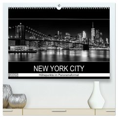 NEW YORK CITY Höhepunkte im Panoramaformat (hochwertiger Premium Wandkalender 2025 DIN A2 quer), Kunstdruck in Hochglanz