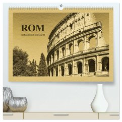 Rom-Ein Kalender im Zeitungsstil (hochwertiger Premium Wandkalender 2025 DIN A2 quer), Kunstdruck in Hochglanz