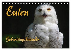 Eulen (Tischkalender 2025 DIN A5 quer), CALVENDO Monatskalender