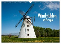 Windmühlen in Europa (Wandkalender 2025 DIN A3 quer), CALVENDO Monatskalender