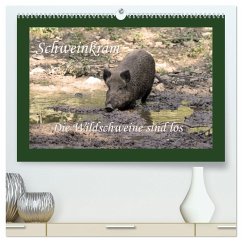 Schweinkram - Die Wildschweine sind los (hochwertiger Premium Wandkalender 2025 DIN A2 quer), Kunstdruck in Hochglanz