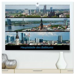 Hauptstädte des Baltikums (hochwertiger Premium Wandkalender 2025 DIN A2 quer), Kunstdruck in Hochglanz