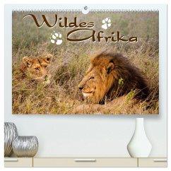 Wildes Afrika (hochwertiger Premium Wandkalender 2025 DIN A2 quer), Kunstdruck in Hochglanz