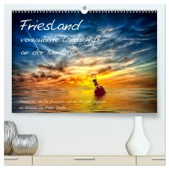Friesland - verzauberte Landschaft an der Nordsee / CH-Version (hochwertiger Premium Wandkalender 2025 DIN A2 quer), Kunstdruck in Hochglanz