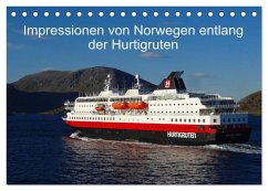 Impressionen von Norwegen entlang der Hurtigruten (Tischkalender 2025 DIN A5 quer), CALVENDO Monatskalender