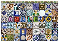 Azulejo-Fassaden in Portugal (Tischkalender 2025 DIN A5 quer), CALVENDO Monatskalender