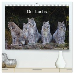 Der Luchs (hochwertiger Premium Wandkalender 2025 DIN A2 quer), Kunstdruck in Hochglanz