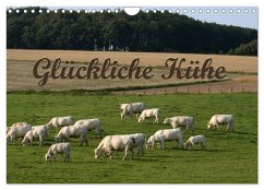 Glückliche Kühe (Wandkalender 2025 DIN A4 quer), CALVENDO Monatskalender - Calvendo;Lindert-Rottke, Antje