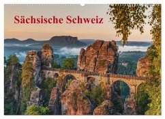 Sächsische Schweiz / CH-Version (Wandkalender 2025 DIN A2 quer), CALVENDO Monatskalender