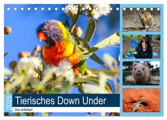 Tierisches Down Under - live erleben (Tischkalender 2025 DIN A5 quer), CALVENDO Monatskalender - Calvendo;Fietzek, Anke