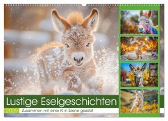 Lustige Eselgeschichten (Wandkalender 2025 DIN A2 quer), CALVENDO Monatskalender