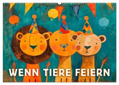 Wenn Tiere feiern (Wandkalender 2025 DIN A2 quer), CALVENDO Monatskalender