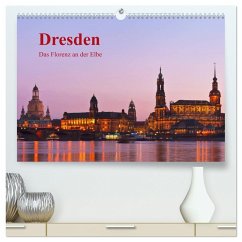 Dresden, das Florenz an der Elbe / CH-Version (hochwertiger Premium Wandkalender 2025 DIN A2 quer), Kunstdruck in Hochglanz