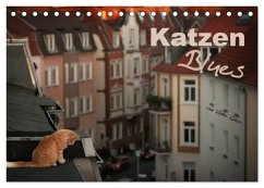 Katzen Blues (Tischkalender 2025 DIN A5 quer), CALVENDO Monatskalender