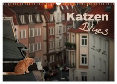 Katzen Blues (Wandkalender 2025 DIN A3 quer), CALVENDO Monatskalender