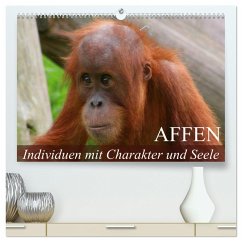 Affen - Individuen mit Charakter und Seele (hochwertiger Premium Wandkalender 2025 DIN A2 quer), Kunstdruck in Hochglanz