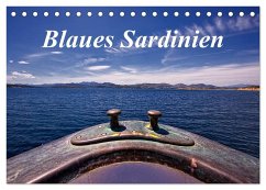 Blaues Sardinien (Tischkalender 2025 DIN A5 quer), CALVENDO Monatskalender