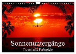 Sonnenuntergänge ¿ Traumhafte Farbspiele (Wandkalender 2025 DIN A4 quer), CALVENDO Monatskalender