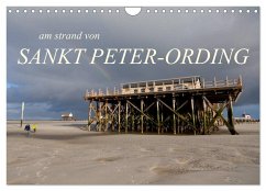 am strand von SANKT PETER-ORDING (Wandkalender 2025 DIN A4 quer), CALVENDO Monatskalender
