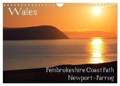 Wales - Pembrokeshire Coast Path (Wandkalender 2025 DIN A4 quer), CALVENDO Monatskalender