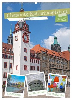 Chemnitz Kulturhauptstadt Terminplaner (Wandkalender 2025 DIN A2 hoch), CALVENDO Monatskalender