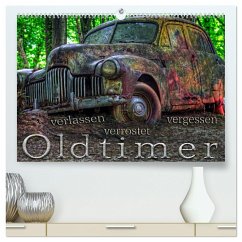 Oldtimer - verlassen verrostet vergessen (hochwertiger Premium Wandkalender 2025 DIN A2 quer), Kunstdruck in Hochglanz