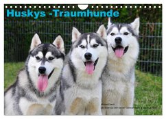 Huskys - Traumhunde (Wandkalender 2025 DIN A4 quer), CALVENDO Monatskalender