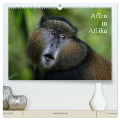 Affen in Afrika (hochwertiger Premium Wandkalender 2025 DIN A2 quer), Kunstdruck in Hochglanz