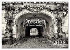 Dresden Schwarz Weiss 2025 (Wandkalender 2025 DIN A3 quer), CALVENDO Monatskalender