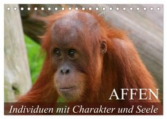 Affen - Individuen mit Charakter und Seele (Tischkalender 2025 DIN A5 quer), CALVENDO Monatskalender - Calvendo;Stanzer, Elisabeth