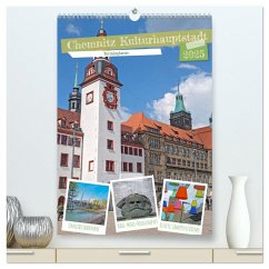 Chemnitz Kulturhauptstadt Terminplaner (hochwertiger Premium Wandkalender 2025 DIN A2 hoch), Kunstdruck in Hochglanz