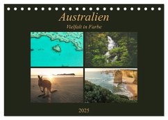 Australien - Farbige Vielfalt (Tischkalender 2025 DIN A5 quer), CALVENDO Monatskalender