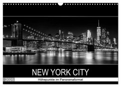 NEW YORK CITY Höhepunkte im Panoramaformat (Wandkalender 2025 DIN A3 quer), CALVENDO Monatskalender