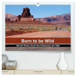 Born to be Wild - Mit der Harley durch den Südwesten der USA (hochwertiger Premium Wandkalender 2025 DIN A2 quer), Kunstdruck in Hochglanz - Calvendo;Kärcher, Mike