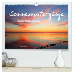 Sonnenuntergänge an der Nordseeküste (hochwertiger Premium Wandkalender 2025 DIN A2 quer), Kunstdruck in Hochglanz