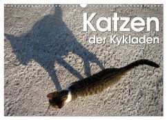 Katzen der Kykladen (Wandkalender 2025 DIN A3 quer), CALVENDO Monatskalender