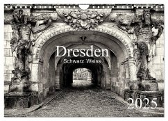 Dresden Schwarz Weiss 2025 (Wandkalender 2025 DIN A4 quer), CALVENDO Monatskalender