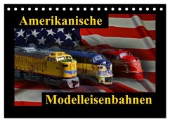 Amerikanische Modelleisenbahnen (Tischkalender 2025 DIN A5 quer), CALVENDO Monatskalender