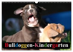 Bulldoggen-Kindergarten (Wandkalender 2025 DIN A3 quer), CALVENDO Monatskalender