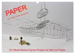 PAPERminis ¿ Ein Mixed-Media-Figuren-Projekt mit Stift und Papier (Wandkalender 2025 DIN A3 quer), CALVENDO Monatskalender - Calvendo;Gimpel, Frauke