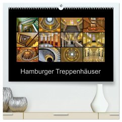 Hamburger Treppenhäuser (hochwertiger Premium Wandkalender 2025 DIN A2 quer), Kunstdruck in Hochglanz - Calvendo;Hasche, Joachim