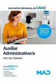 Auxiliar Administrativo/a. Test del temario. Diputación Provincial de Cádiz