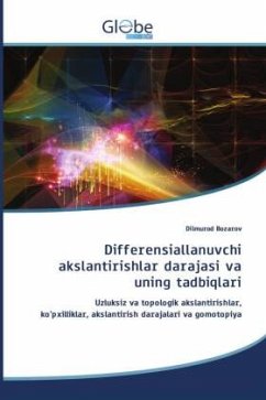 Differensiallanuvchi akslantirishlar darajasi va uning tadbiqlari - Bozarov, Dilmurod