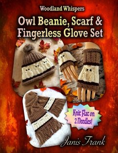 Owl Beanie, Scarf and Fingerless Glove Set - Frank, Janis