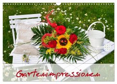 Romantische Gartenimpressionen (Wandkalender 2025 DIN A3 quer), CALVENDO Monatskalender