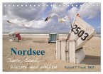 Nordsee ¿ Dünen, Sand, Wasser und Wolken (Tischkalender 2025 DIN A5 quer), CALVENDO Monatskalender