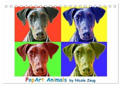 PopArt Animals (Tischkalender 2025 DIN A5 quer), CALVENDO Monatskalender