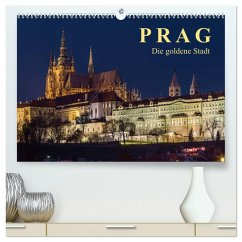 Prag - die goldene Stadt (hochwertiger Premium Wandkalender 2025 DIN A2 quer), Kunstdruck in Hochglanz - Caccia, Enrico