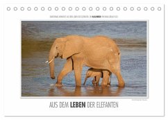 Emotionale Momente: Aus dem Leben der Elefanten. (Tischkalender 2025 DIN A5 quer), CALVENDO Monatskalender