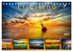 Friesland, verzauberte Landschaft an der Nordsee (Tischkalender 2025 DIN A5 quer), CALVENDO Monatskalender